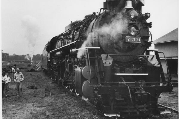 NKP 765 Detriot MI Left front view 8-1983 | The Nickel Plate Archive