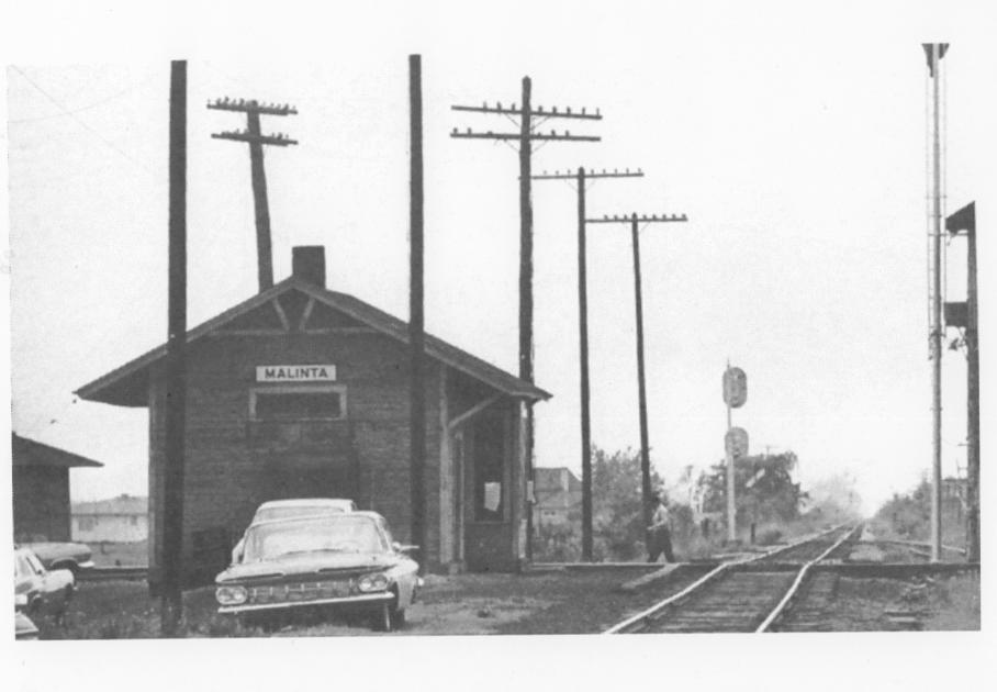 Clover Leaf Depot Matlinta OH View of depot 1960's The Nickel Plate