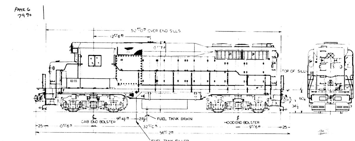 EMD GP30 Drawing | The Nickel Plate Archive