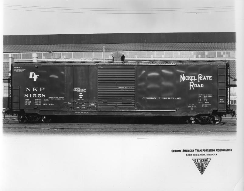 NKP 50ft Boxcar 50ft 81558 Builders Photo 1964 | The Nickel Plate Archive