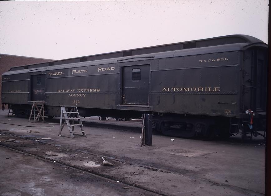 NKP Baggage Express 343 Side view 81960 The Nickel Plate Archive