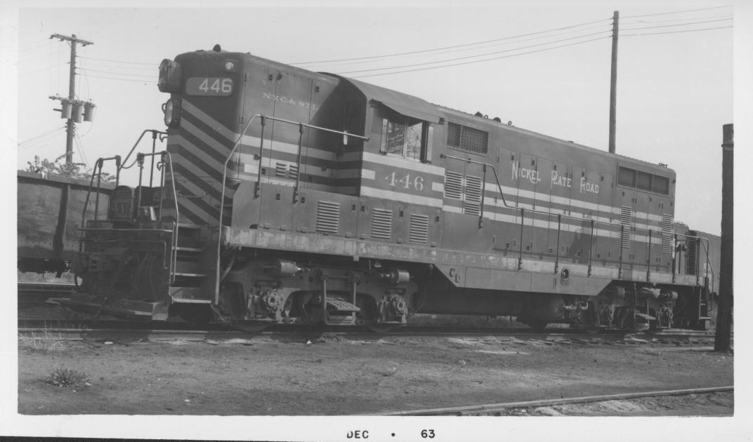 NKP GP7 446 Muncie IN 10-20-1963 ABJ | The Nickel Plate Archive