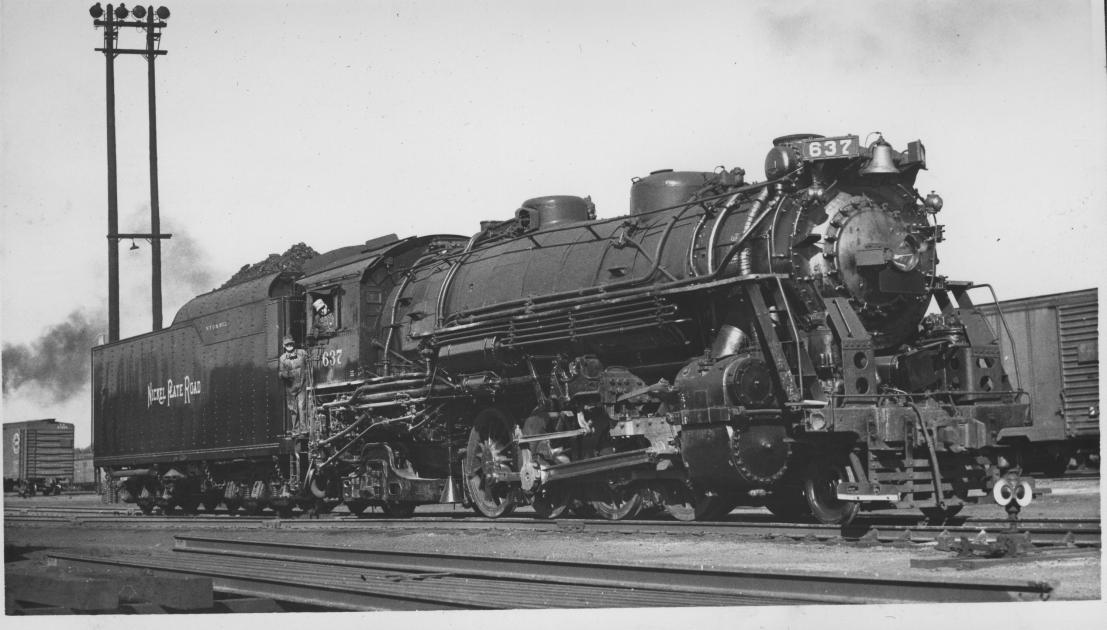 NKP H-6e 637 Frankfort IN 10-1-1947 | The Nickel Plate Archive