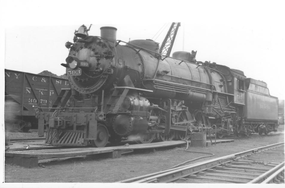 NKP H-6o 593 Conneaut OH 8-9-1939 B.E.Bushnell | The Nickel Plate Archive