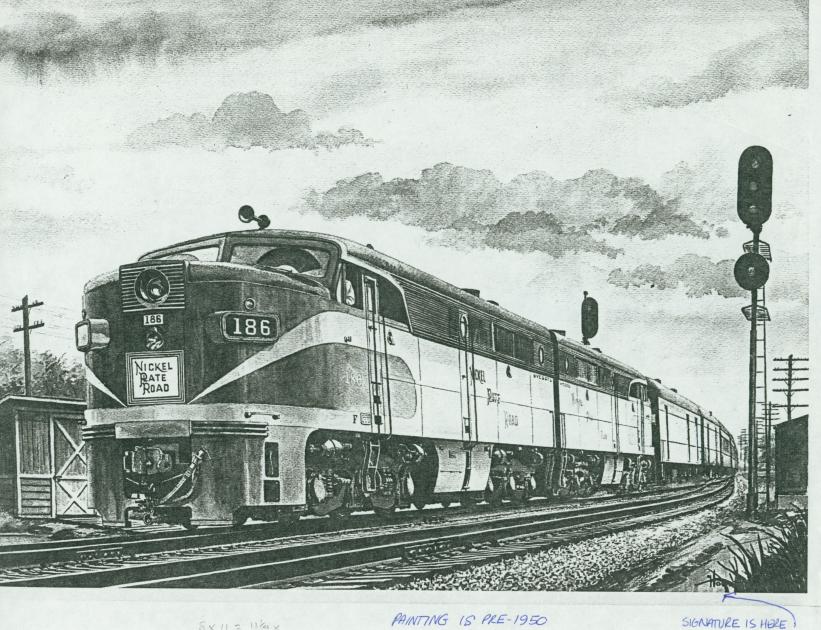 NKP PA1 Unpublished H.Fogg Painting | The Nickel Plate Archive