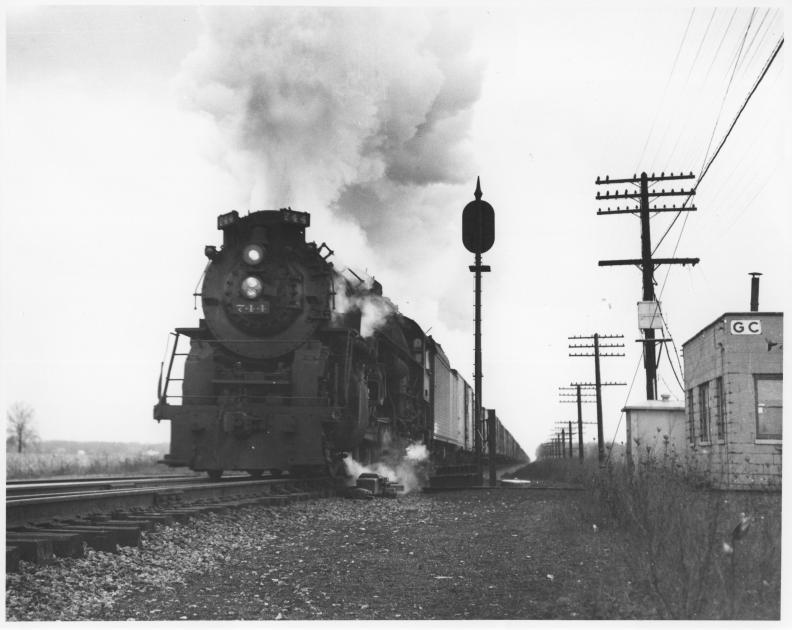 NKP S-2 744 Vermilion OH GC tower 11-1957 PTH | The Nickel Plate Archive