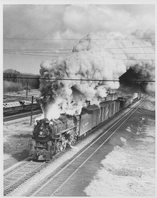 NKP S-2 744 Westfield NY wb ca.1957 | The Nickel Plate Archive