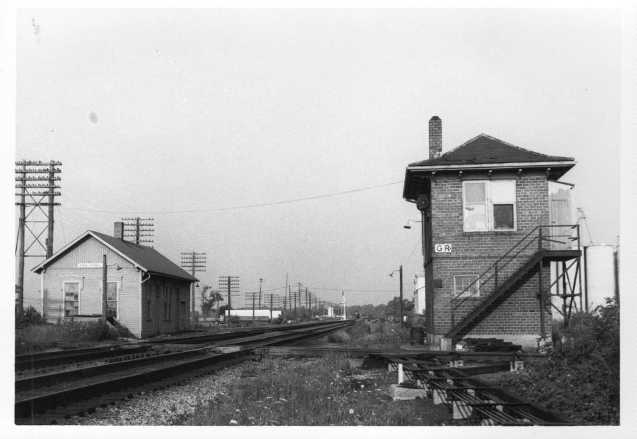 NKP Tower Green Spring OH with depot 71671 The Nickel Plate Archive
