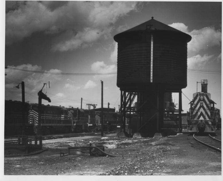 NKP Water Tank Bellevue OH and Diesels 1950's | The Nickel Plate Archive