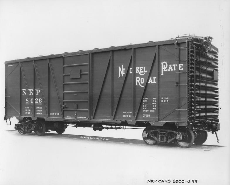 NKP Wood Boxcar 8026 Builders Photo The Nickel Plate Archive
