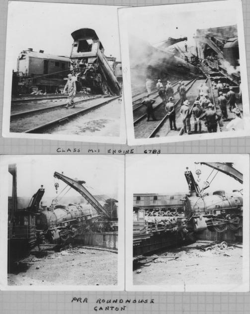 PRR Wreck @ Roundhouse Canton OH #1 CC&S Col | The Nickel Plate Archive