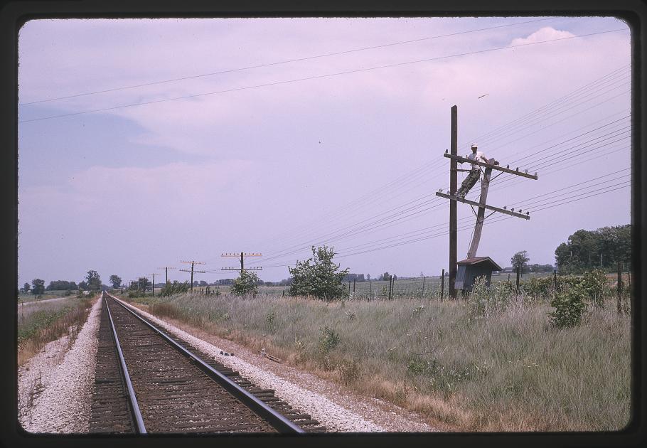 Lineman Repairing Telegraph Lines In June 1964 The Nickel Plate Archive