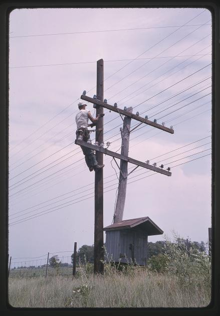 Lineman Repairing Telegraph Lines In June 1964 The Nickel Plate Archive