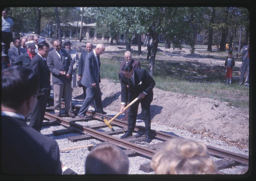 Opening of Cedar Point & Lake Erie Railroad in Sandusky OH in June 1963