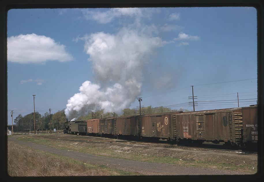 Freight train in Argos IN in May 1958 The Nickel Plate Archive