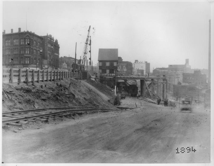 W&LE Depot Cleveland OH Wesy approach 1928 | The Nickel Plate Archive