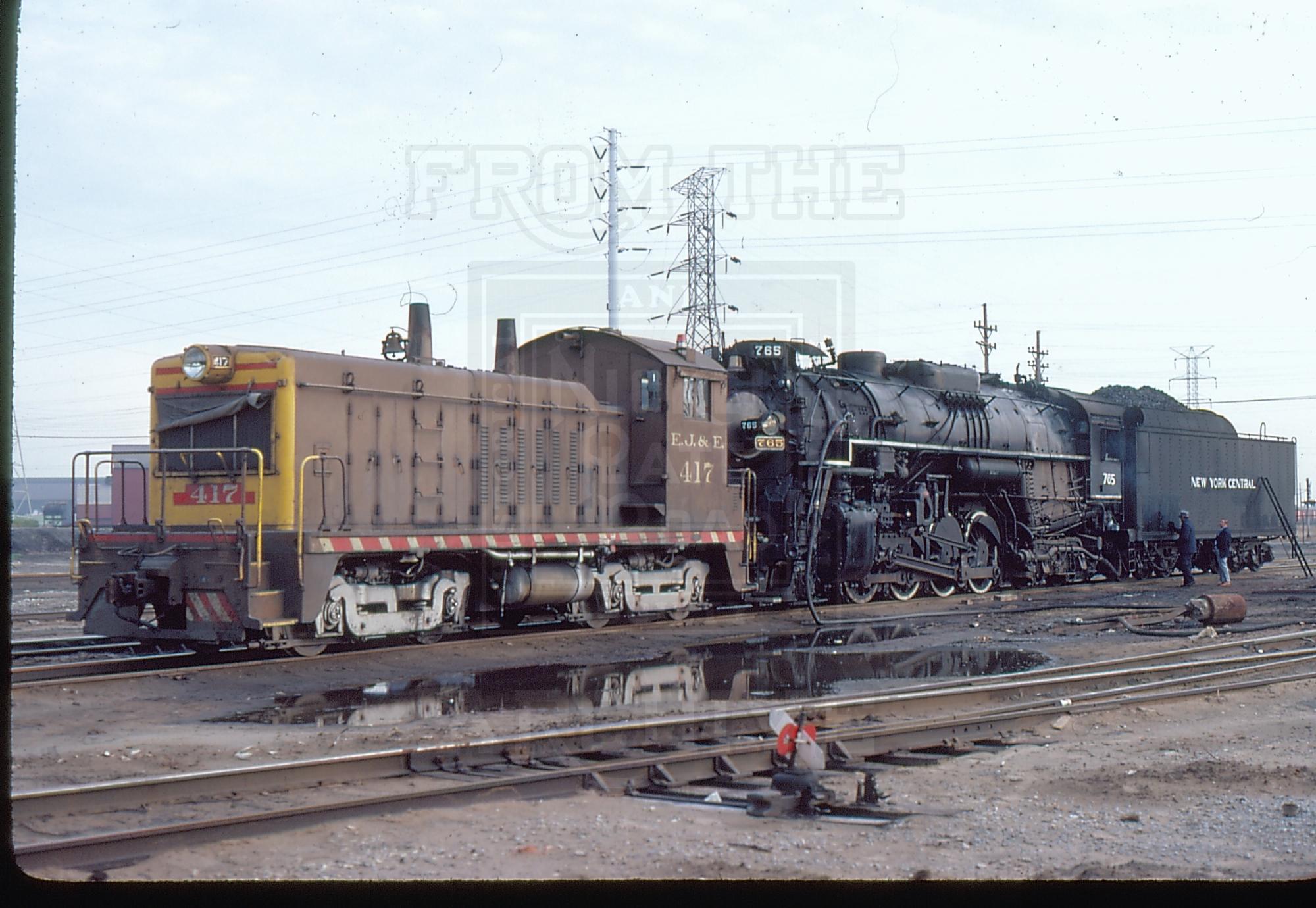 erie NKP 765 Whiting IN with EJ&E 417 10-22-80 William Raia | The