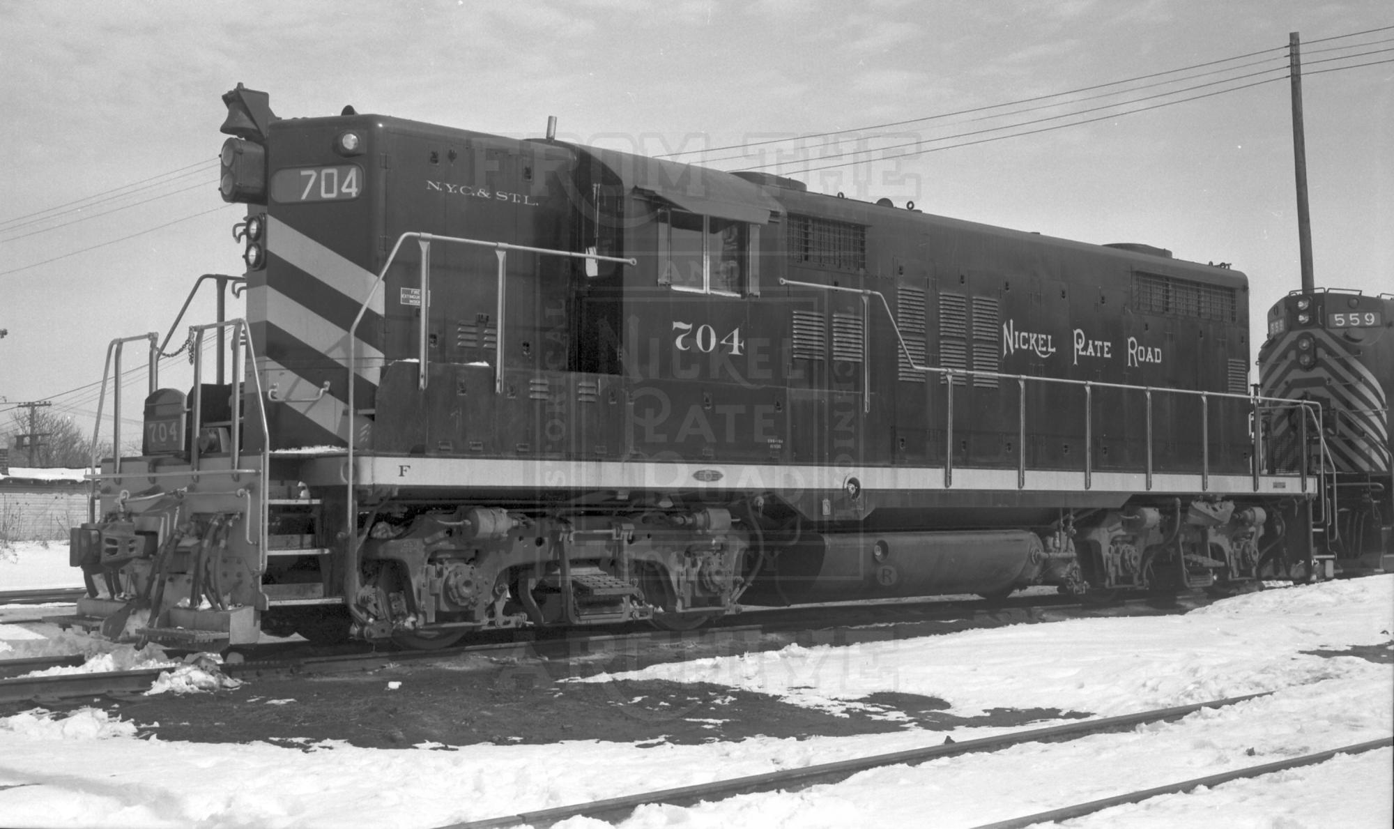 NKP GP18 704 Muncie IN 2-26-1961 HNP | The Nickel Plate Archive