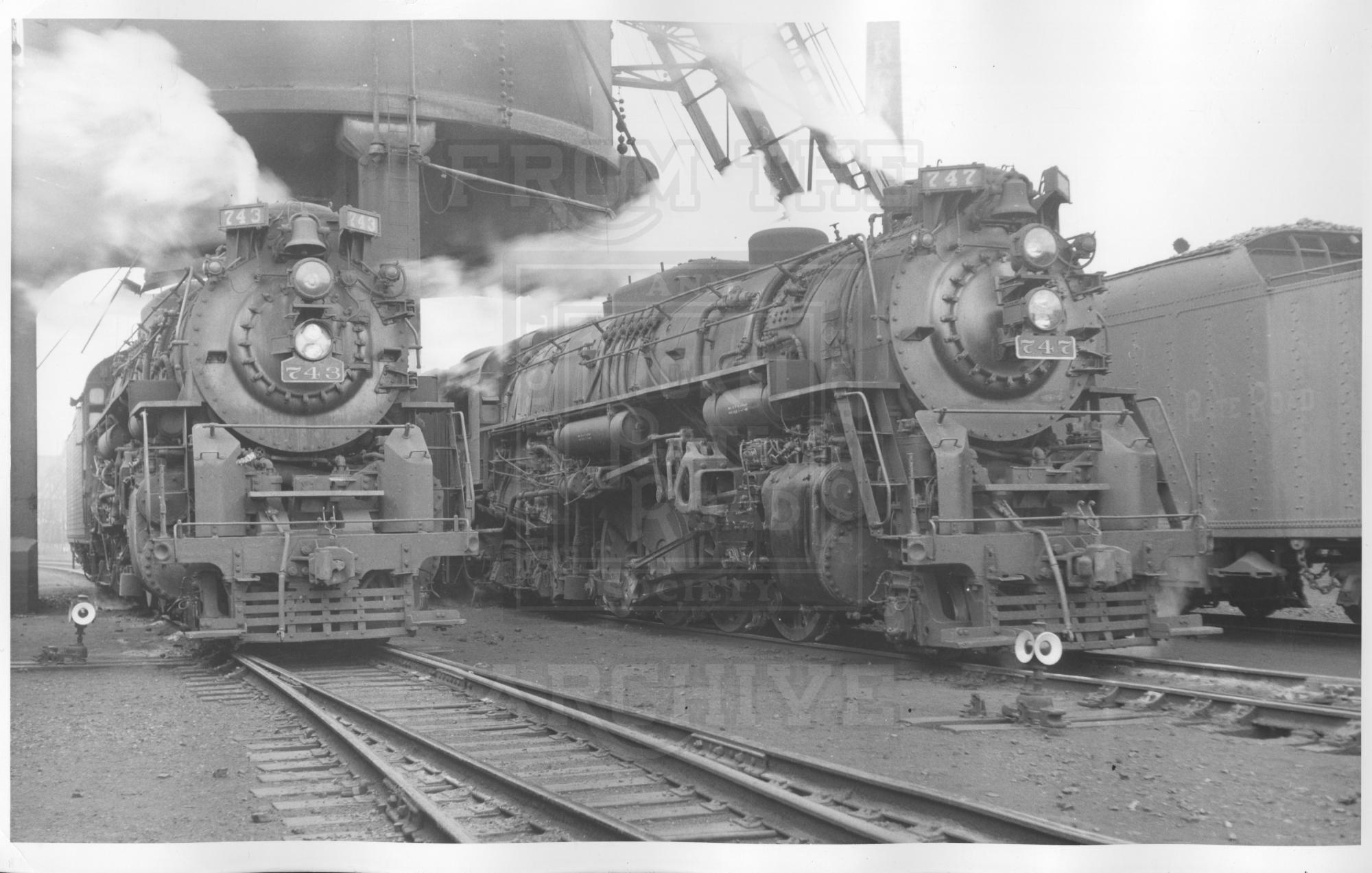 NKP S-2 743 at Coal Dock with 747 | The Nickel Plate Archive