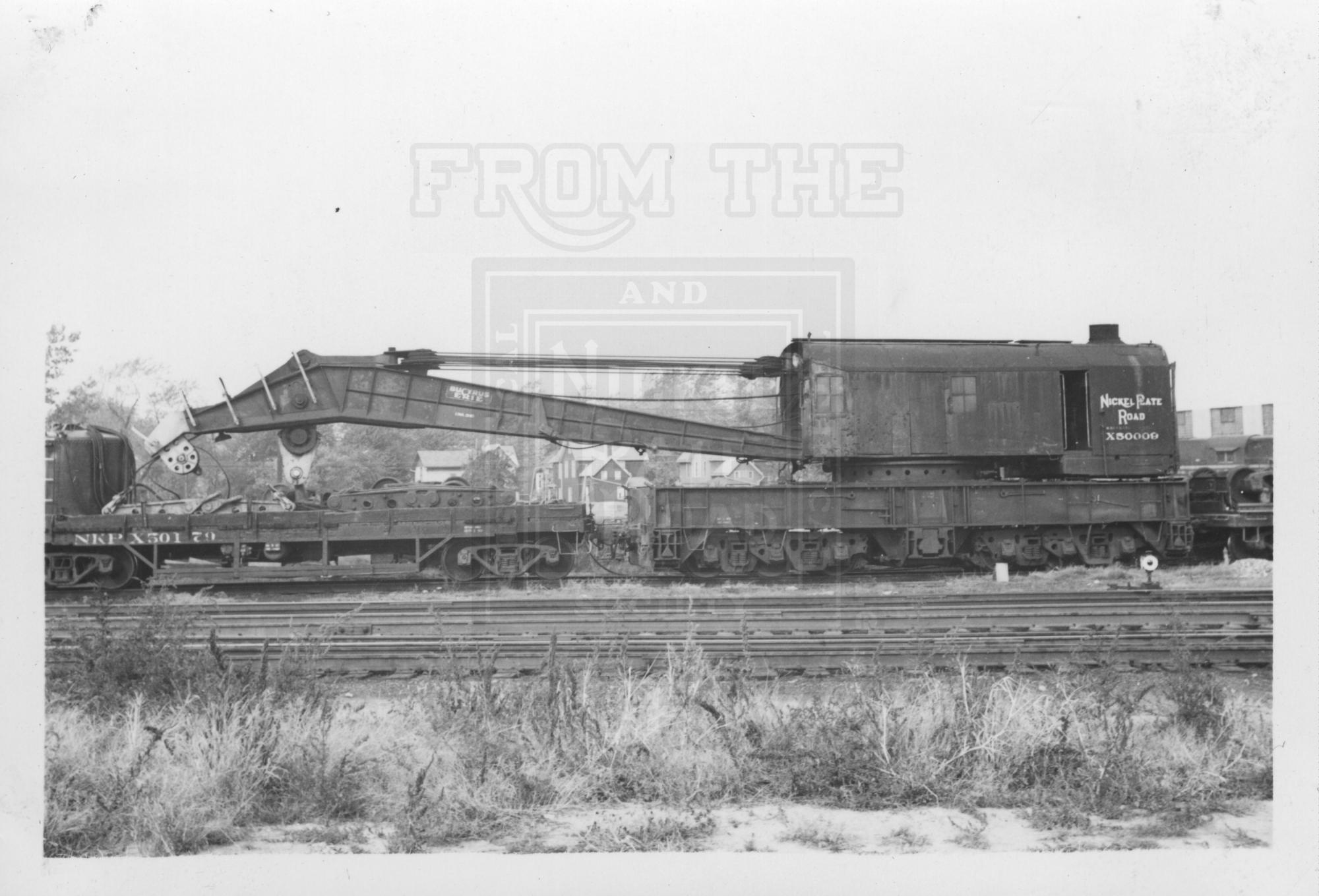 NKP Wreck Crane X50009 Bellevue OH 10-17-65 | The Nickel Plate Archive