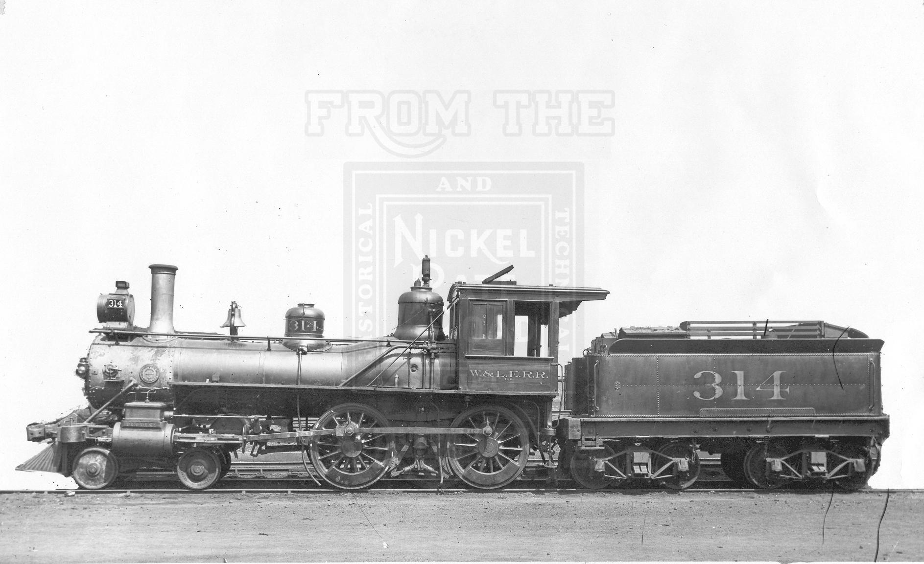 WLE 4-4-0 #0314 Brooks Photo 1887 | The Nickel Plate Archive